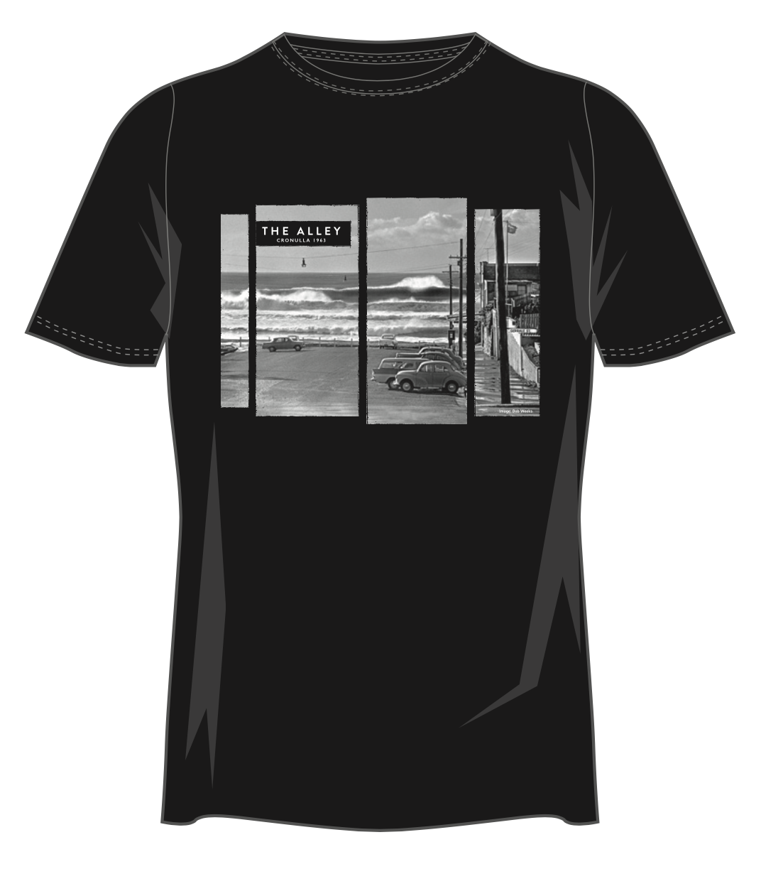Cronulla Surf Design North Cronulla Beach Surf Tee Shirt Bob Weeks