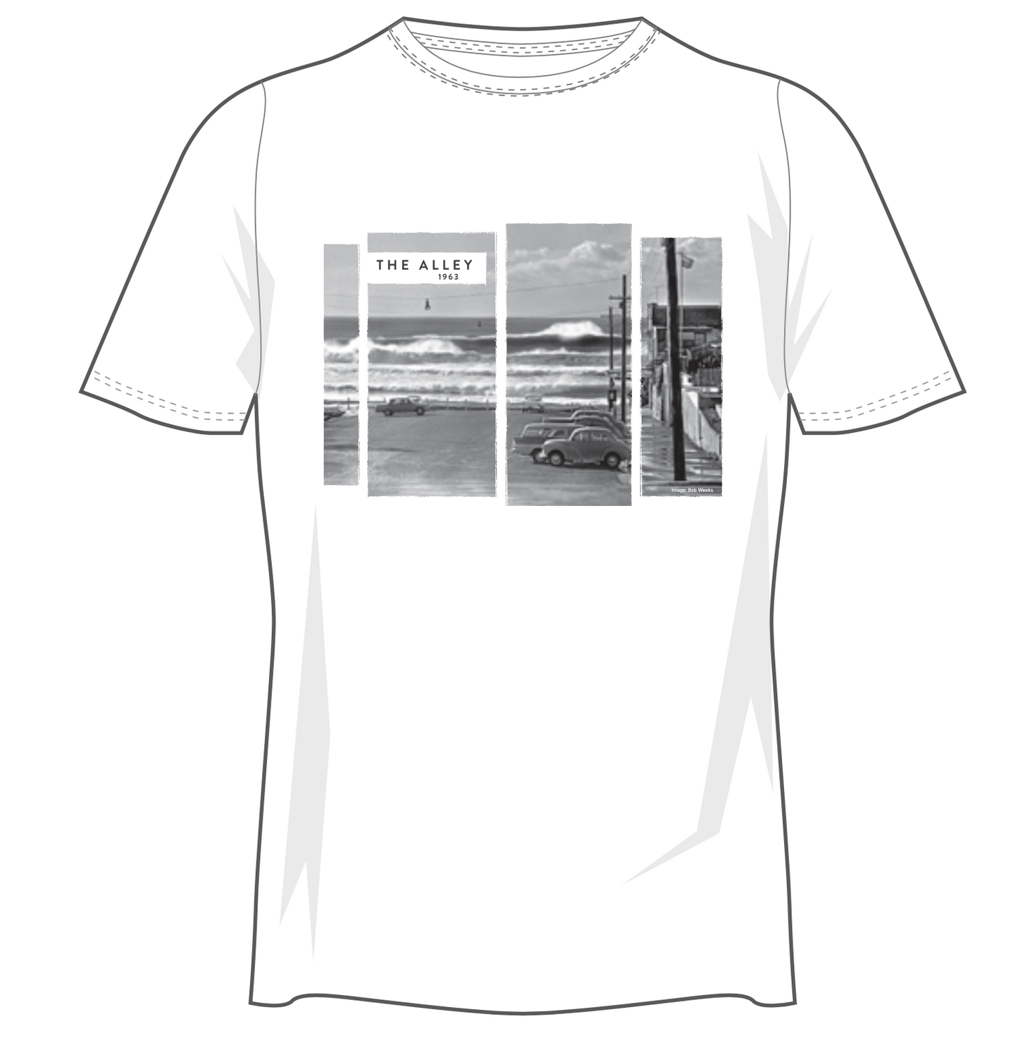 Cronulla Surf Design North Cronulla Beach Surf Tee Shirt Bob Weeks