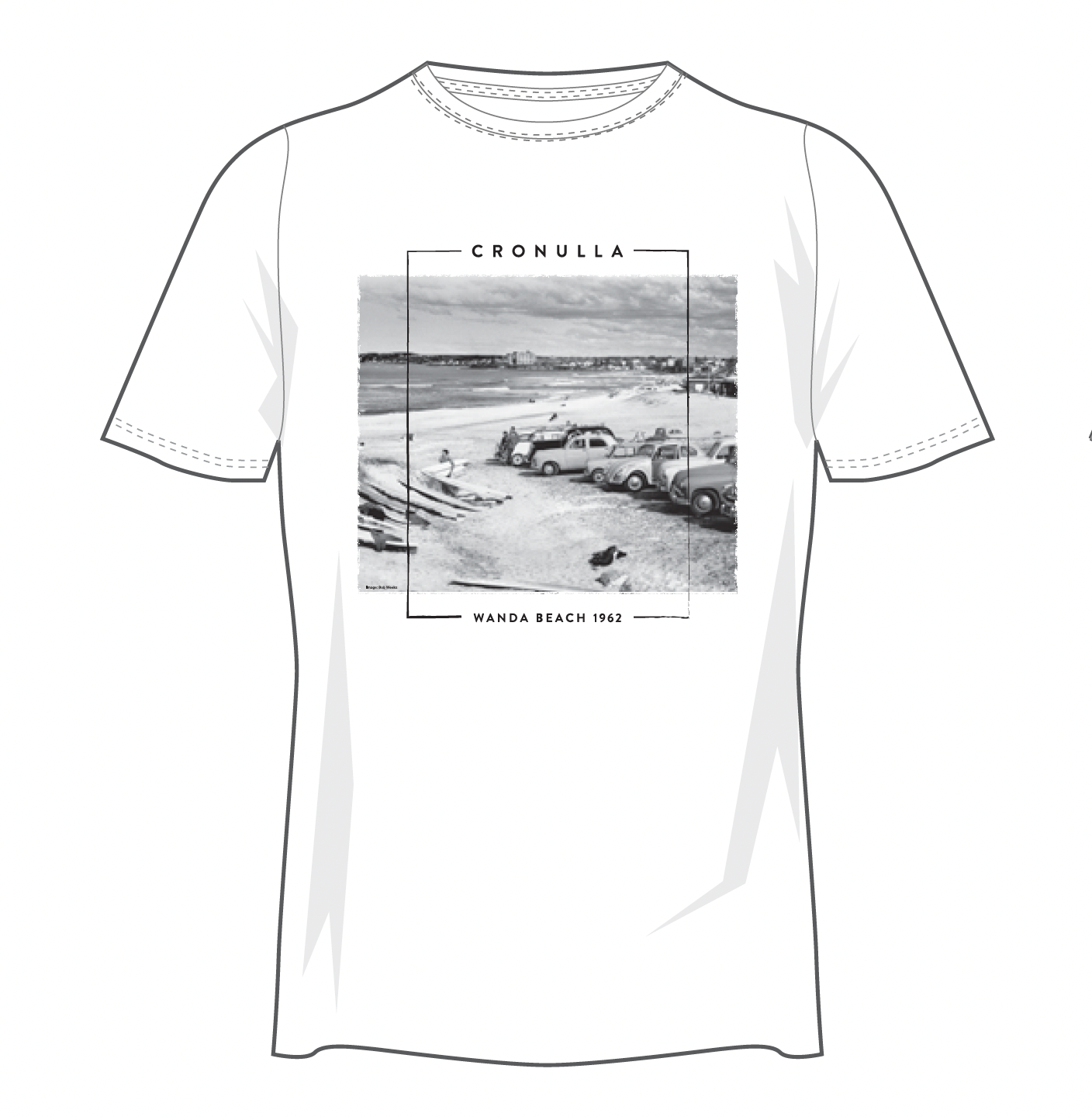 Cronulla Surf Design Wanda Beach Surf Tee Shirt Bob Weeks