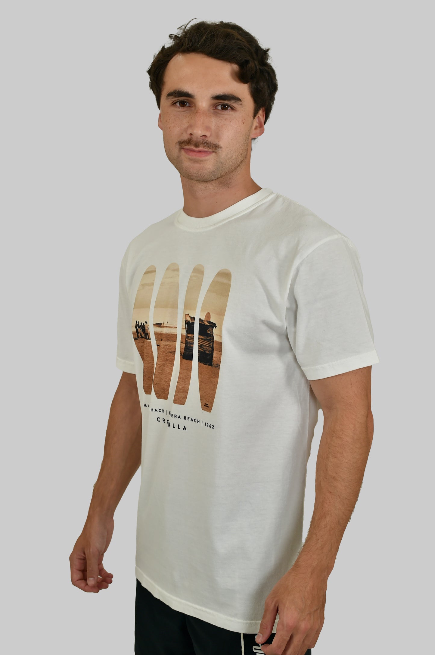 1962 Elouera Surf Shack Tee (White)