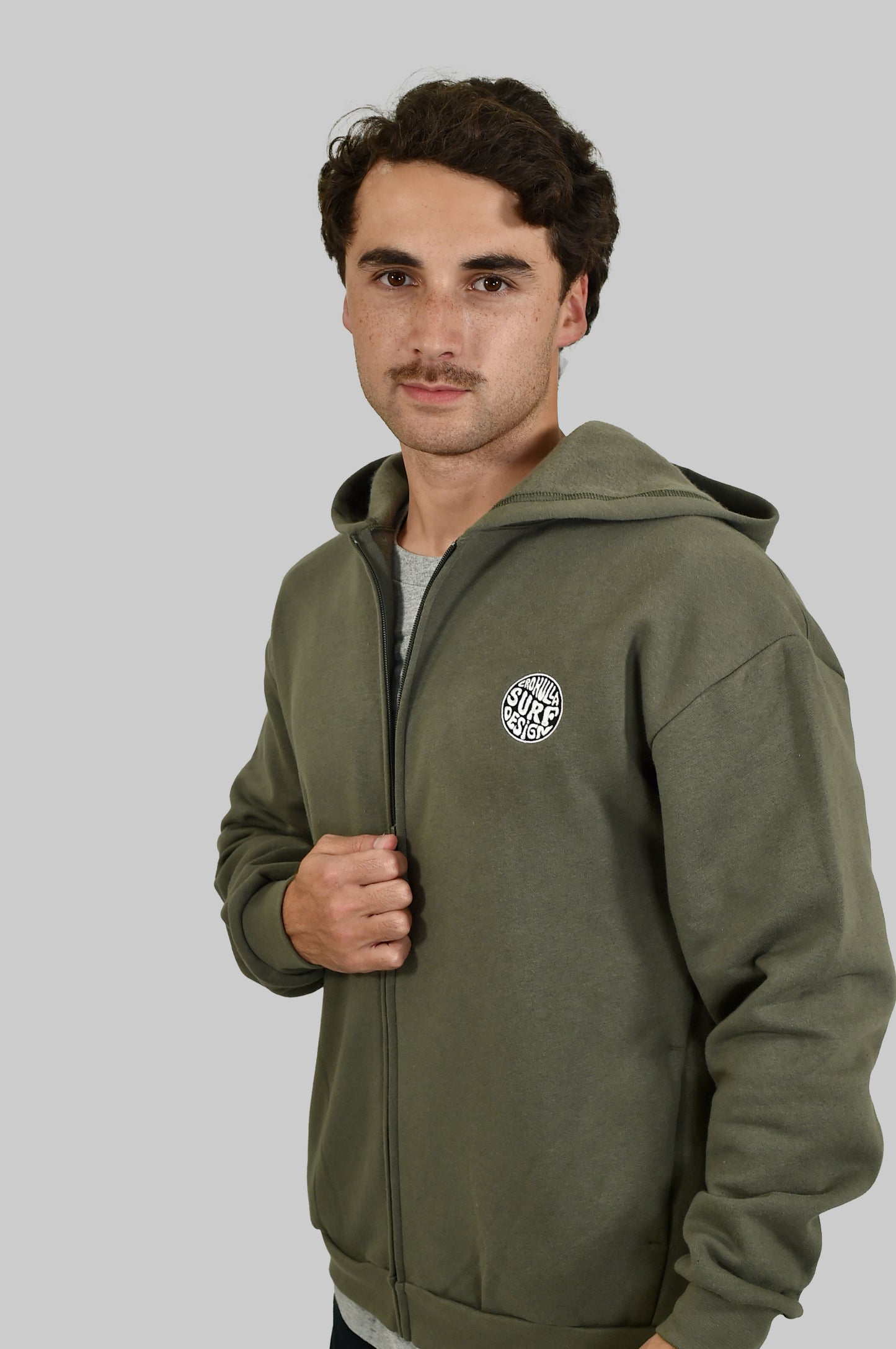 1990 Time Warp Zip Hoodie (Green)